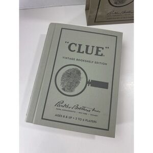 Clue Game Vintage Bookshelf Edition Parker Brothers Hasbro Board Game